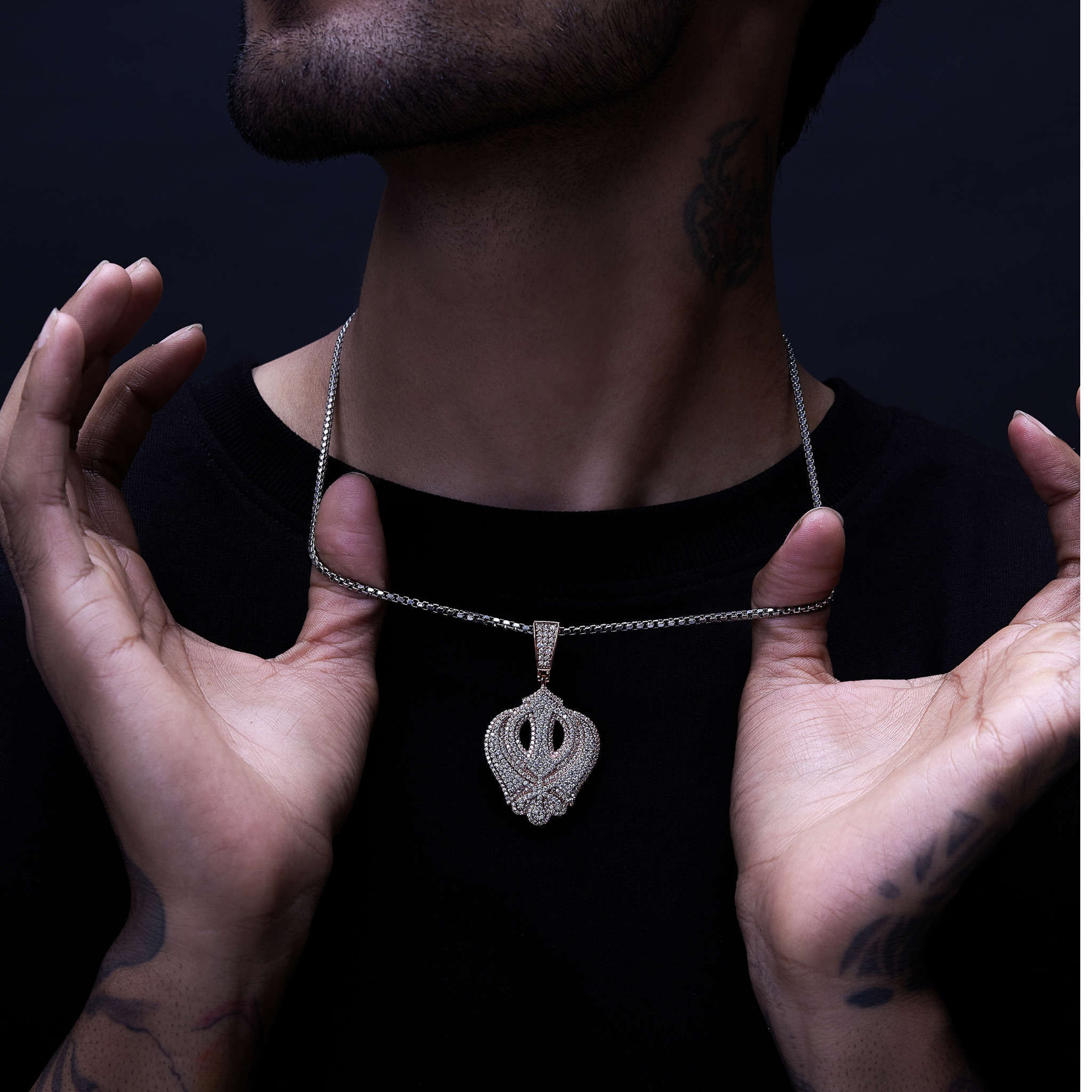 Iced Khanda Pendant