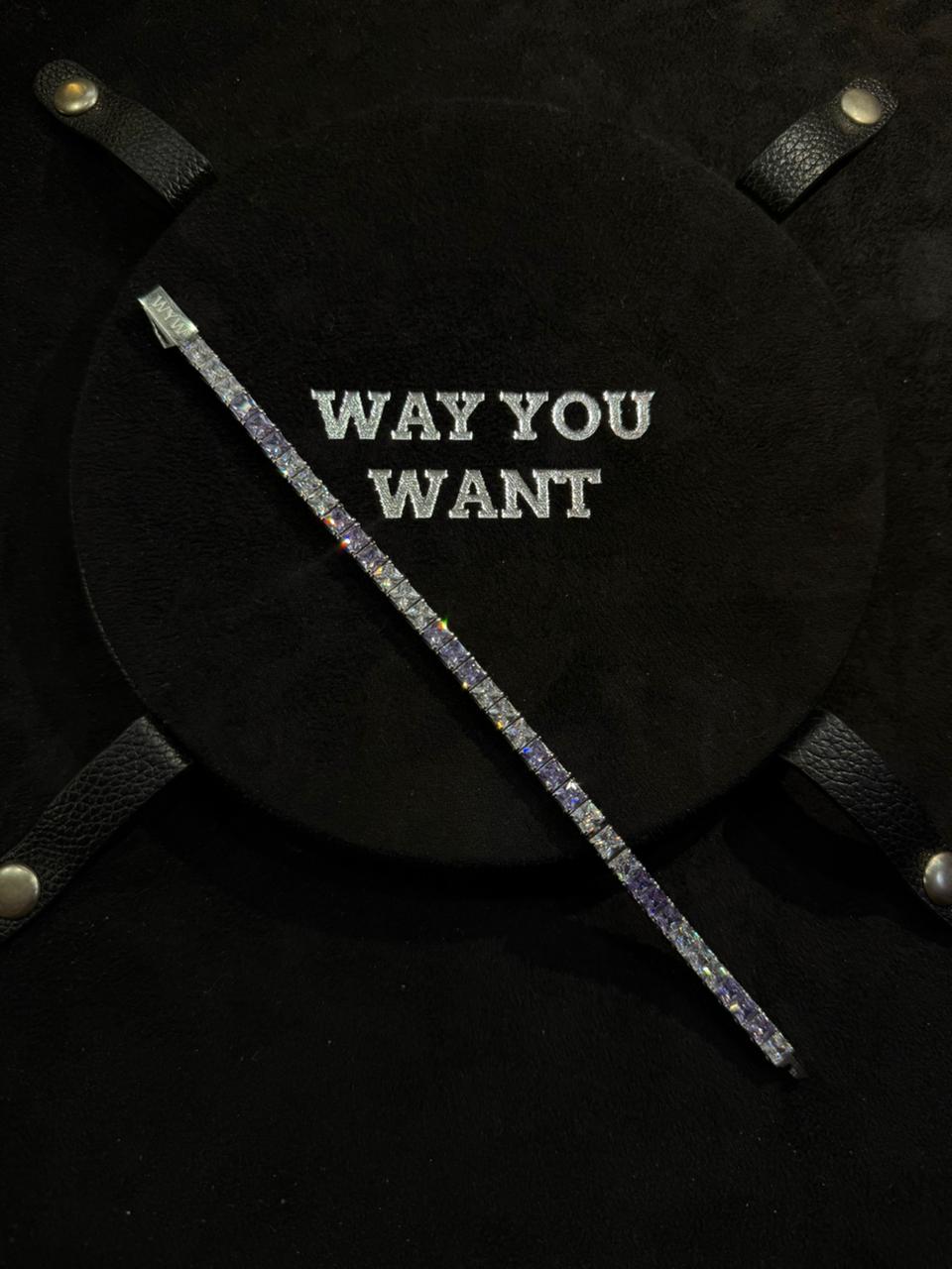 Princess Cut Diamond Tennis Bracelet (Waterproof)