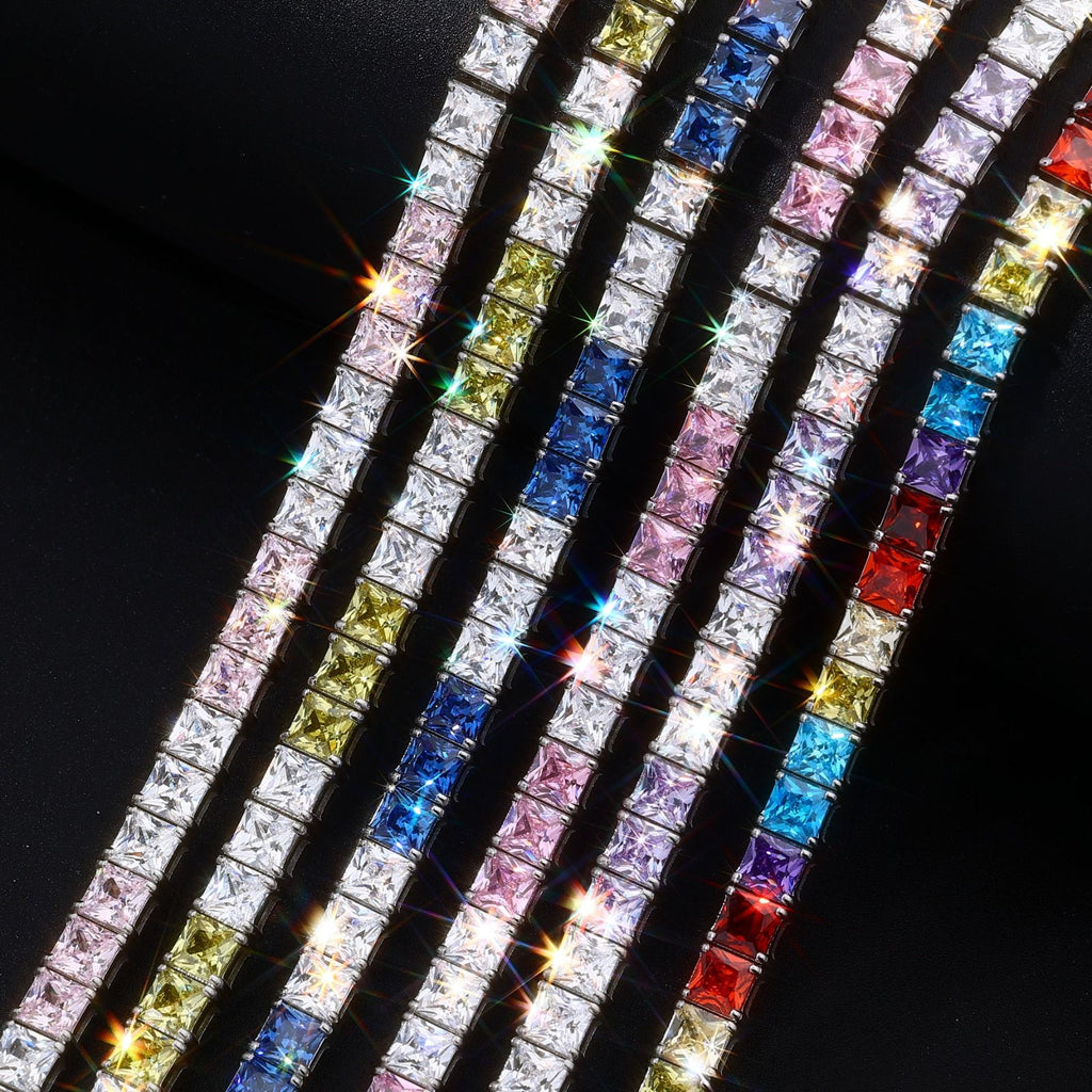 Princess Cut Diamond Tennis Bracelet (Waterproof)