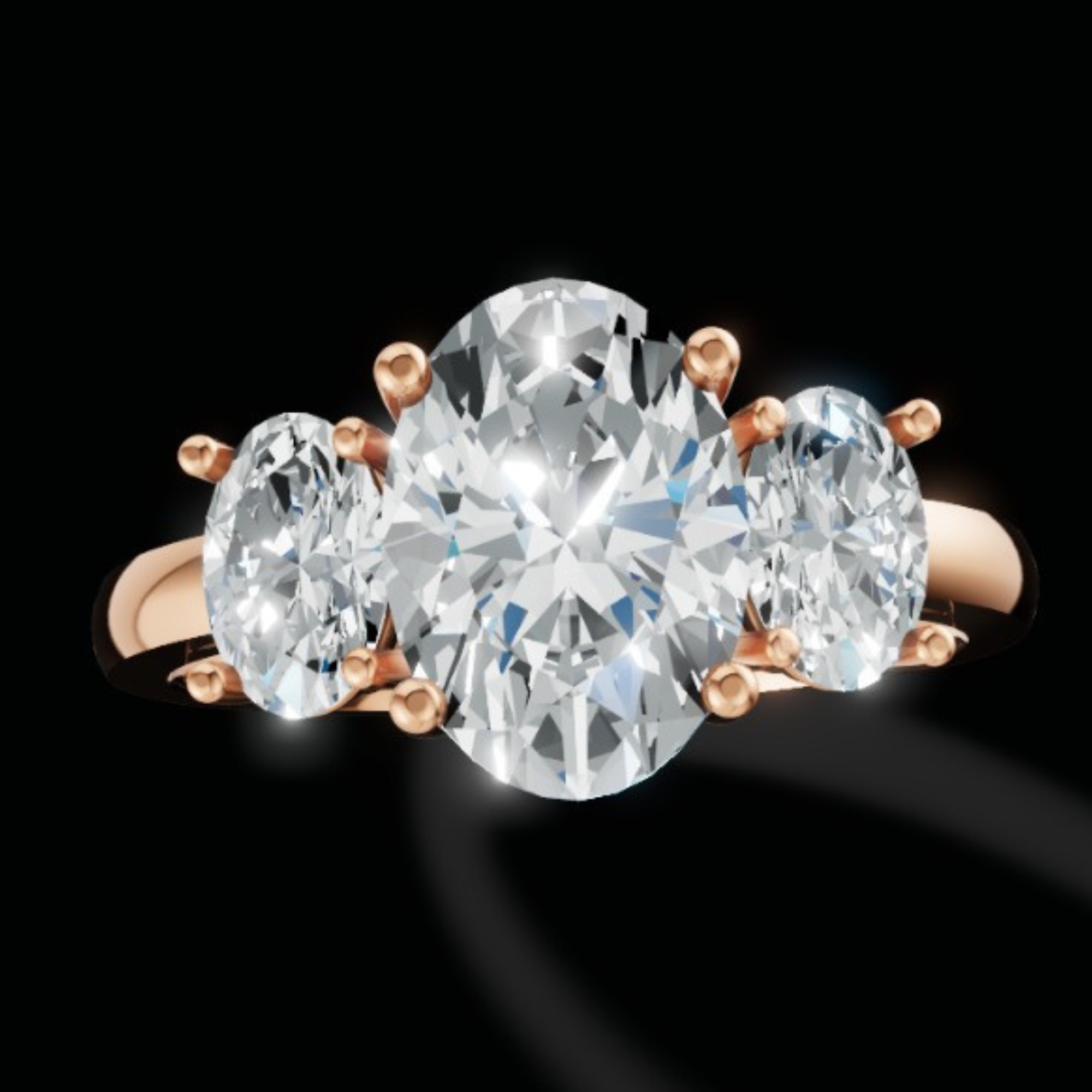 Celeste Oval Trilogy Ring