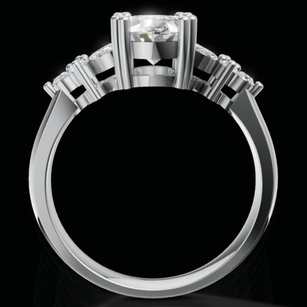 Celestine Petals Ring