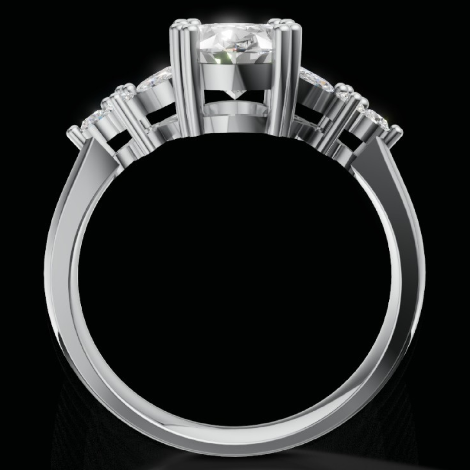 Celestine Petals Ring