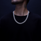 10MM White Gold Cuban Chain