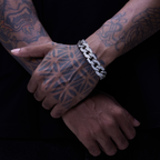 14MM White Gold Pave Cuban Bracelet