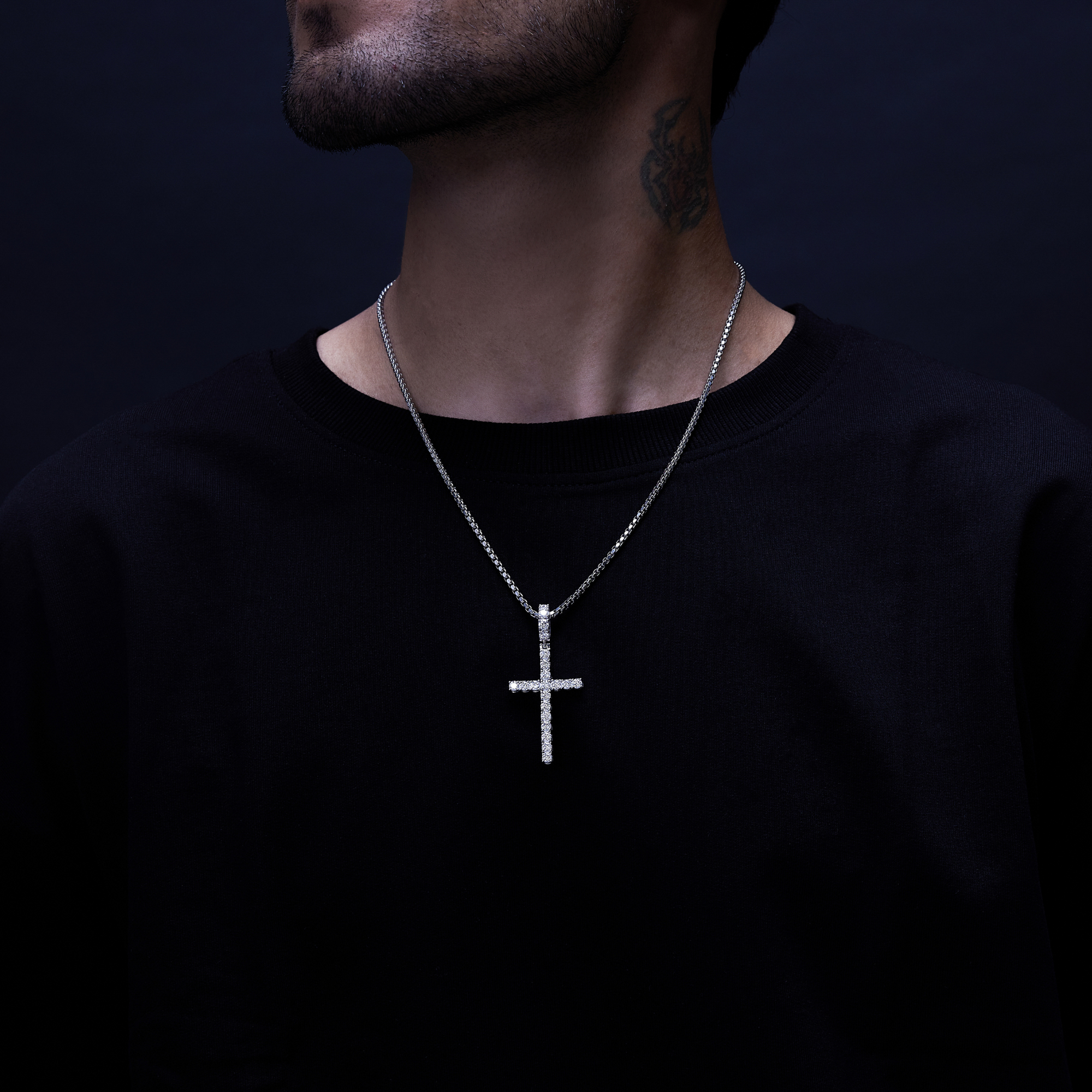 Solitaire Cross Pendant