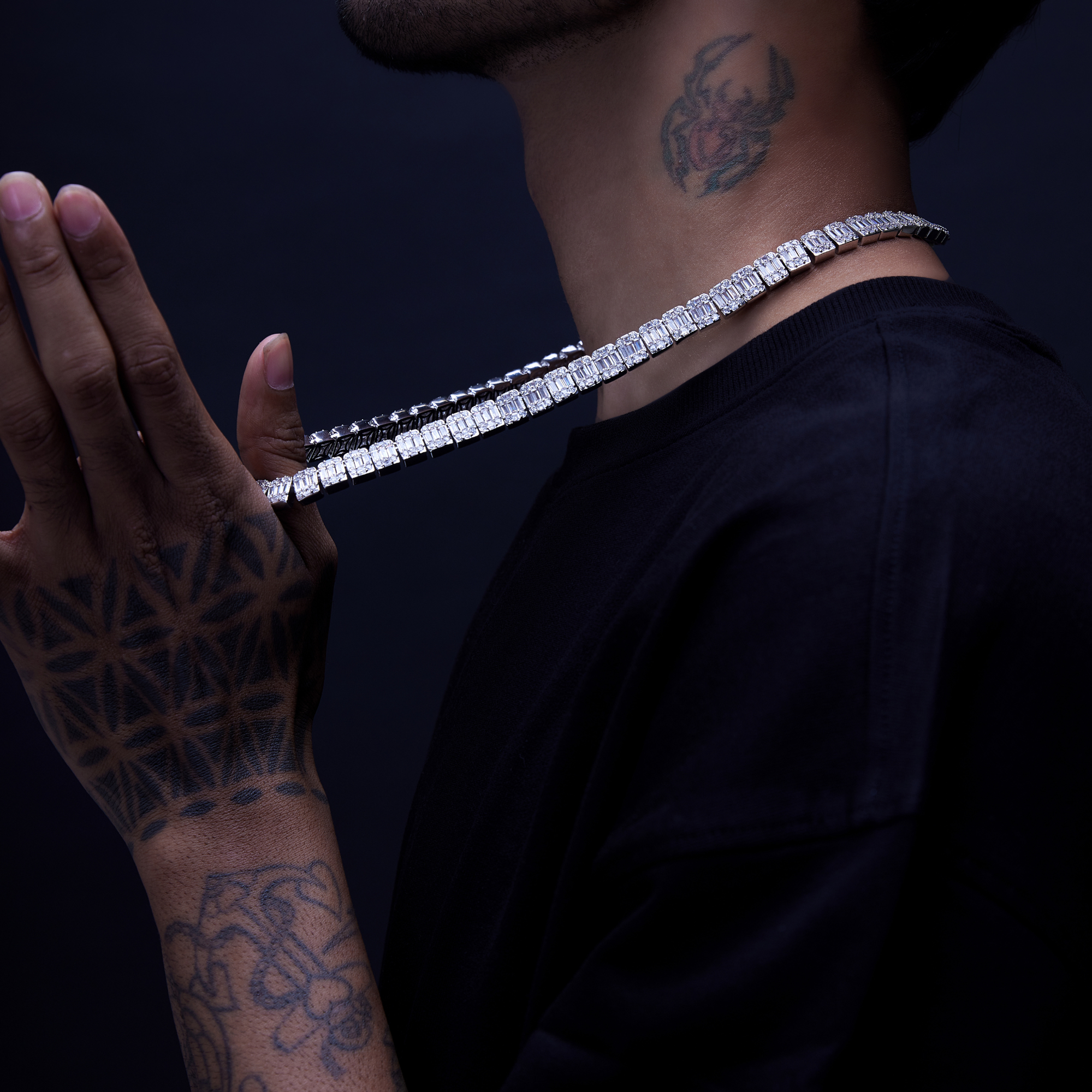Cluster Baguette Chain