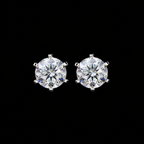 Crown Solitaire Lab Diamond Studs