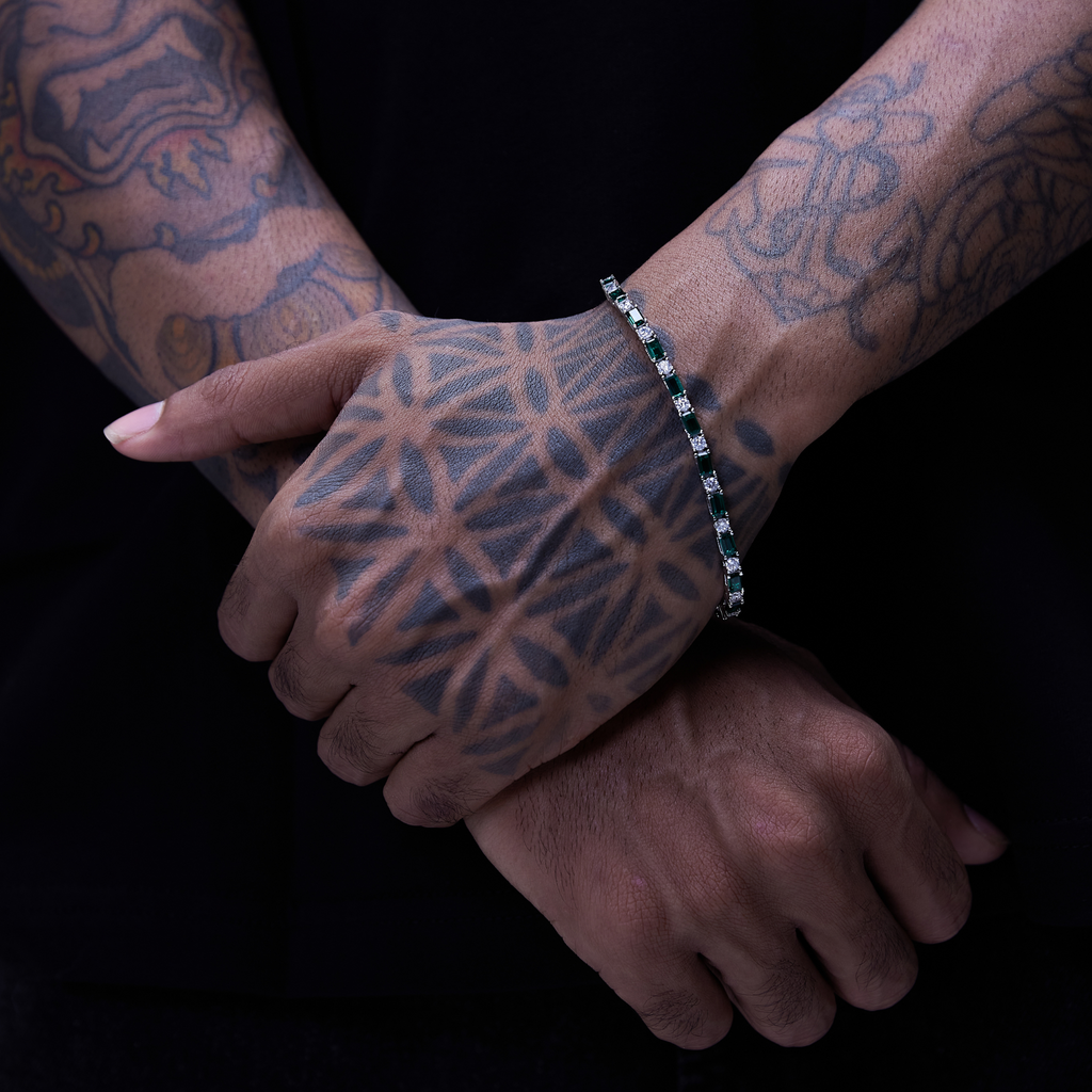 Green Baguette Tennis Bracelet