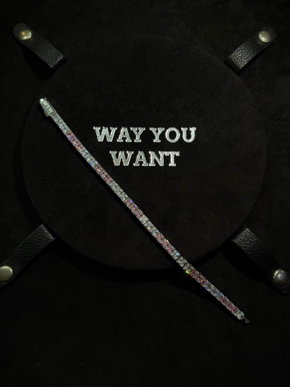 Princess Cut Diamond Tennis Bracelet (Waterproof)