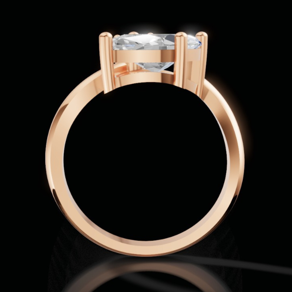 Serene Pear Embrace Ring