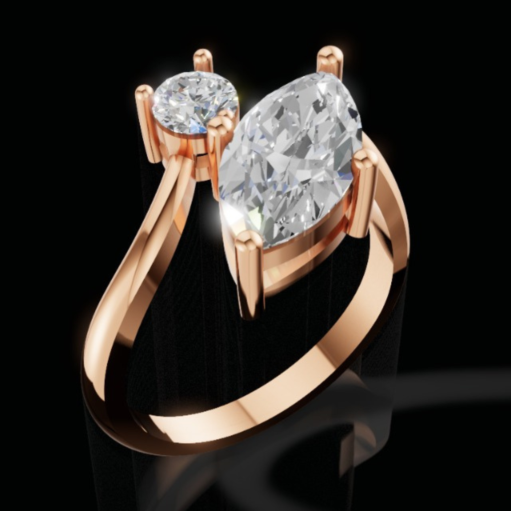 Serene Pear Embrace Ring