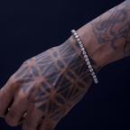 4MM Waterproof White Gold Tennis Bracelet