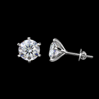 Crown Solitaire Lab Diamond Studs