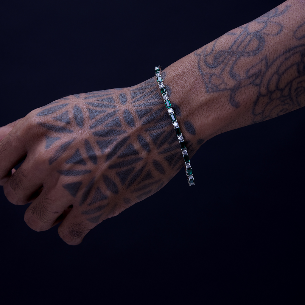 Green Baguette Tennis Bracelet