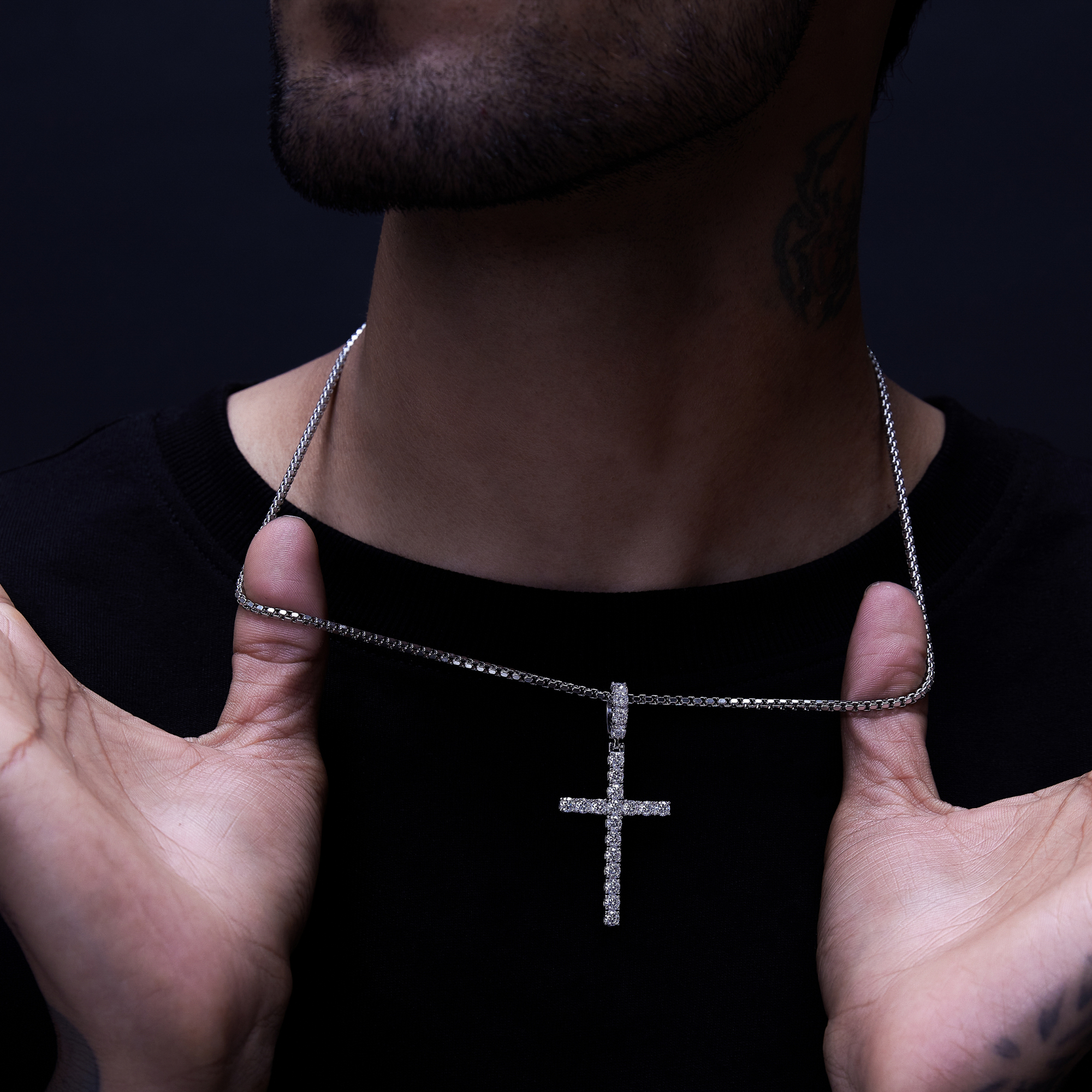 Solitaire Cross Pendant