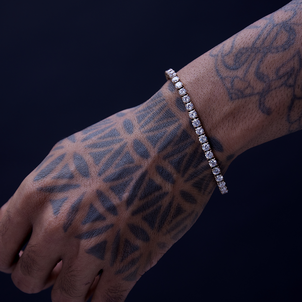4MM Waterproof Rose Gold Tennis Bracelet