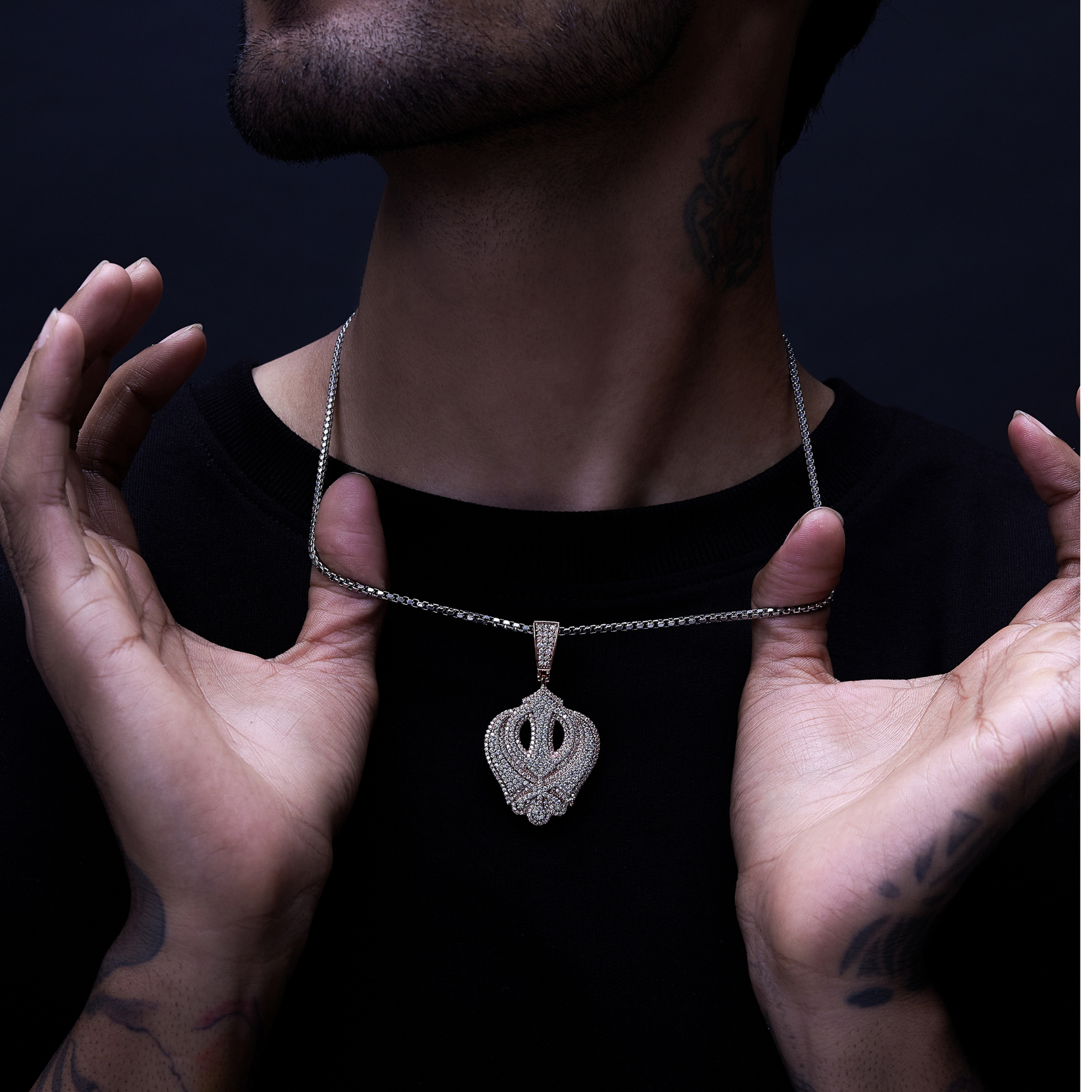 Iced Khanda Pendant