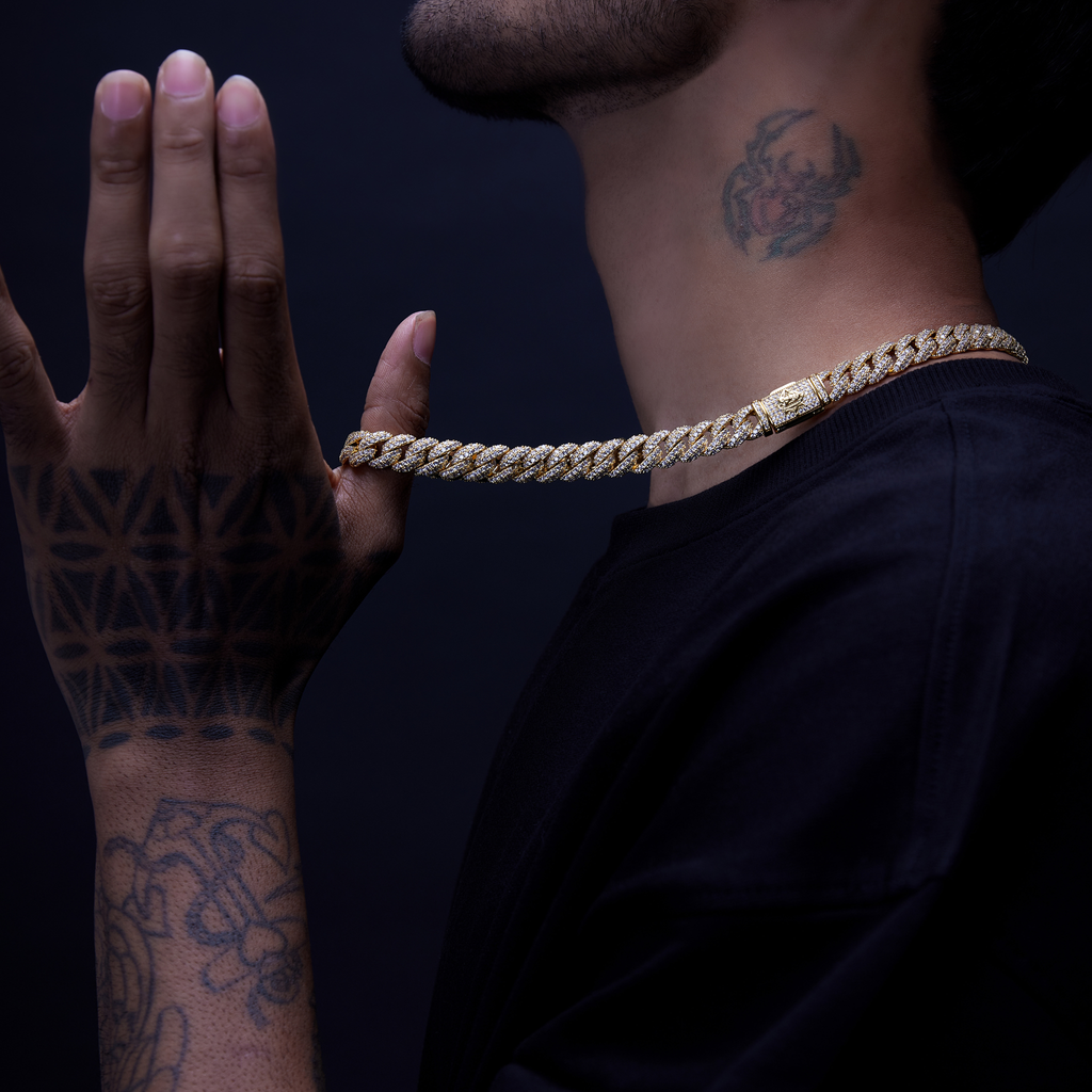 10MM Yellow Gold Cuban Chain