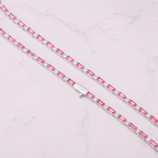 Pink Baguette Tennis Chain