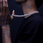 10MM White Gold Cuban Chain