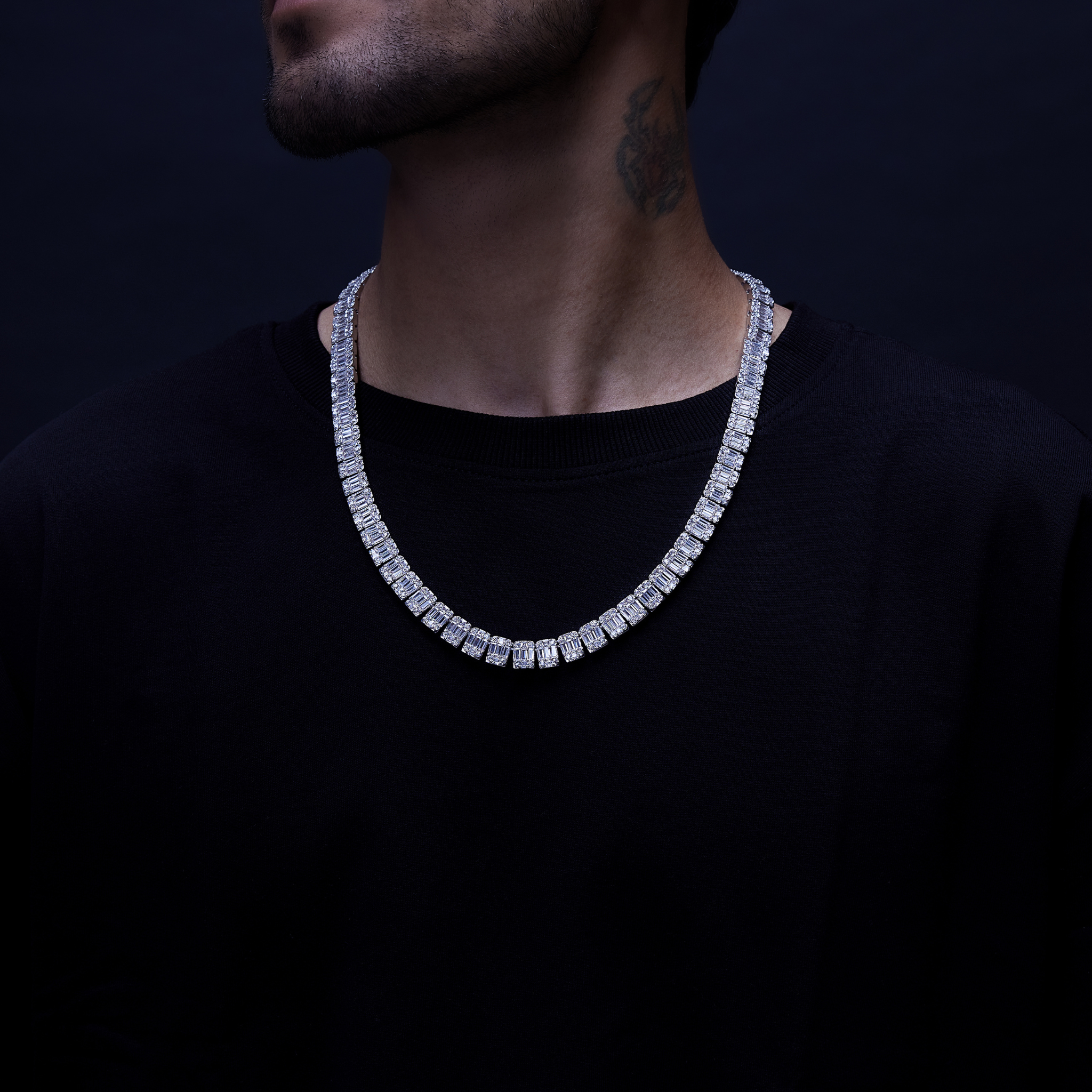 Cluster Baguette Chain