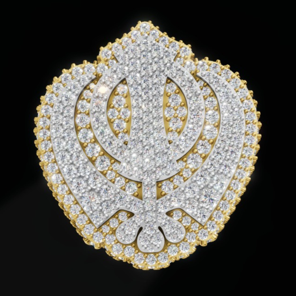 Iced Khanda Ring