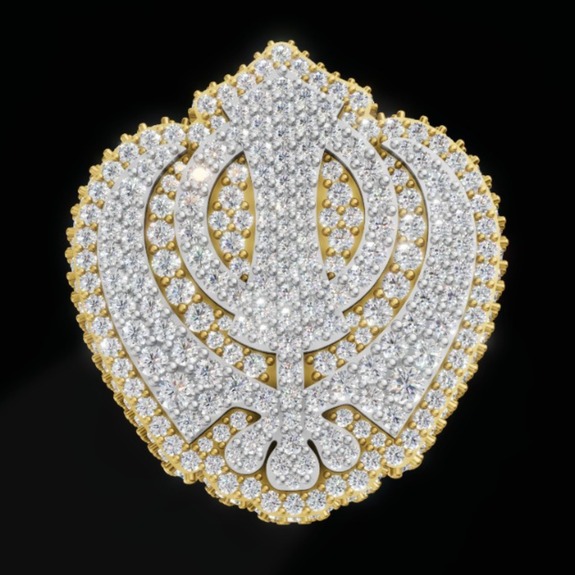 Iced Khanda Ring