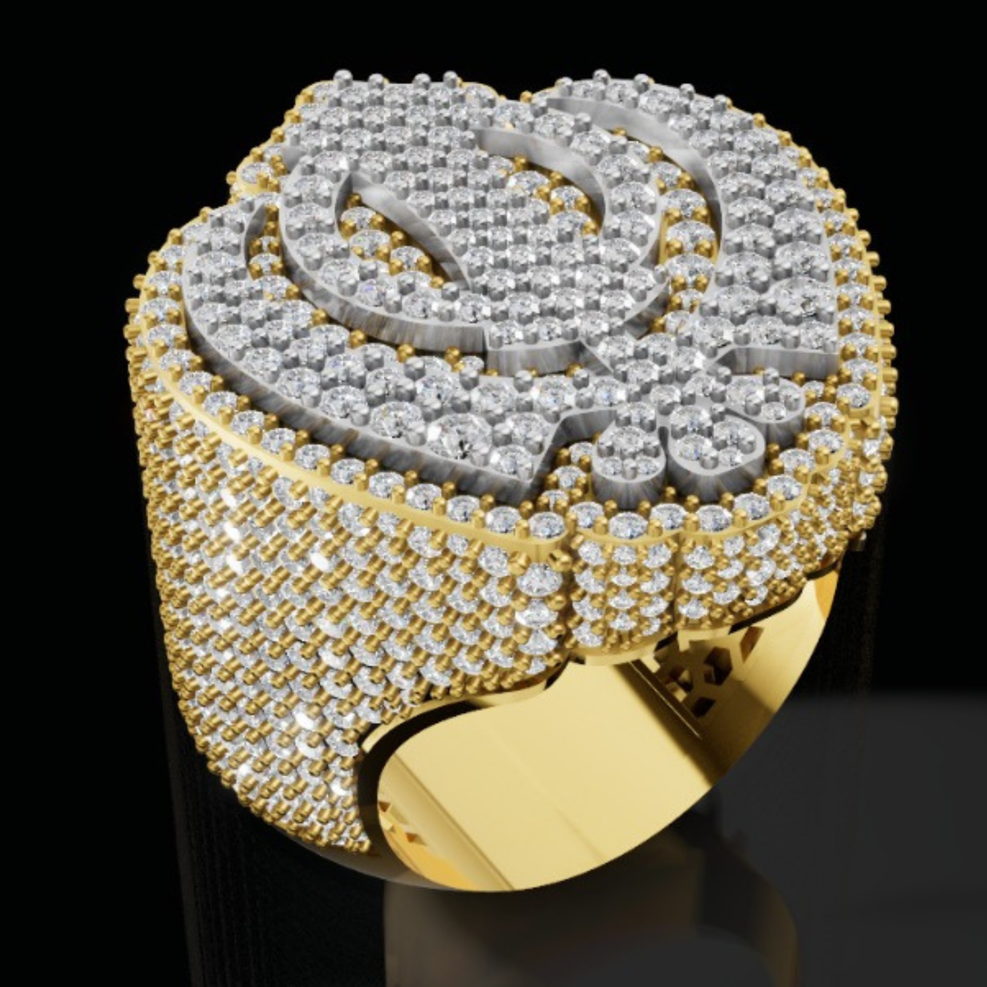 Iced Khanda Ring
