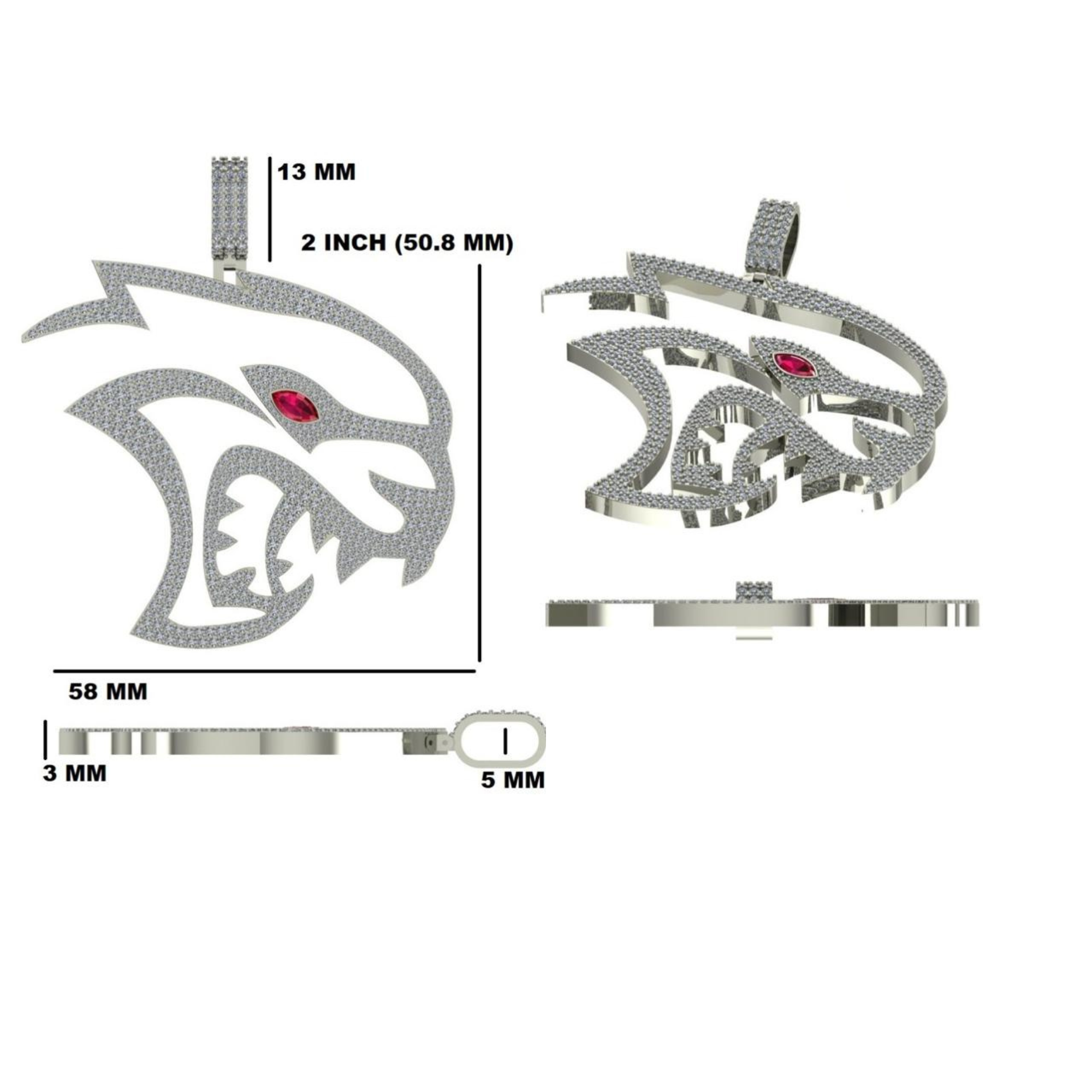 Panther Diamond Pendant ~ "Speed & Focus"