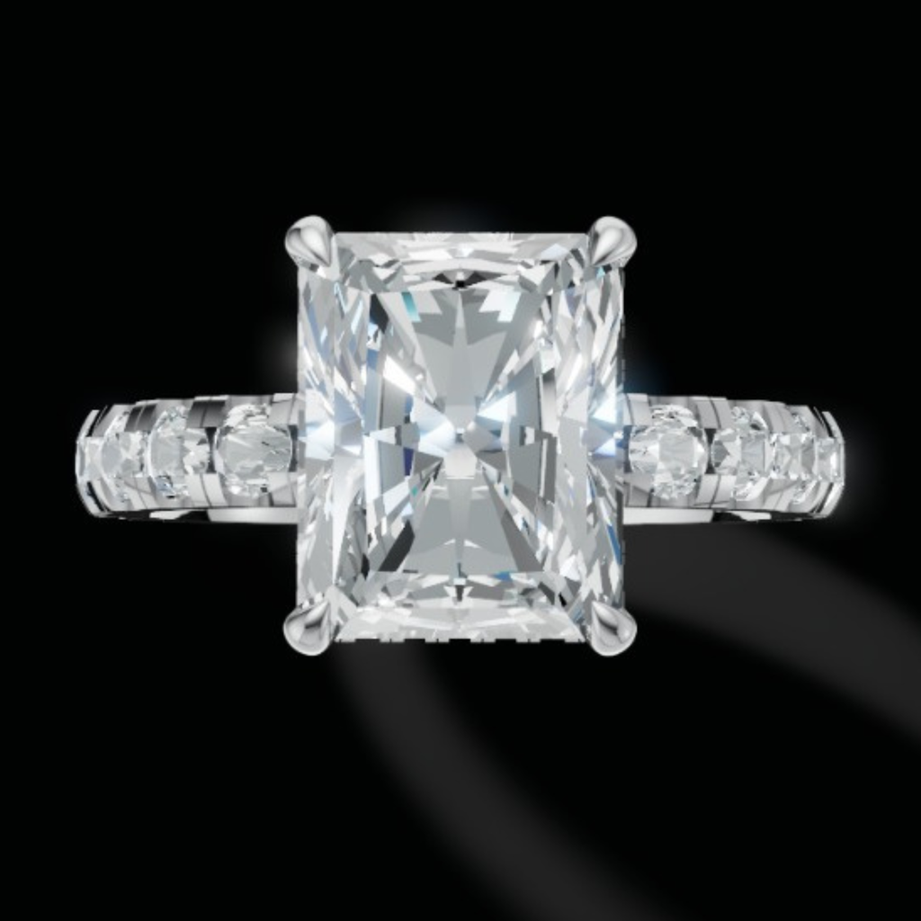 Radiant Moissanite Ring