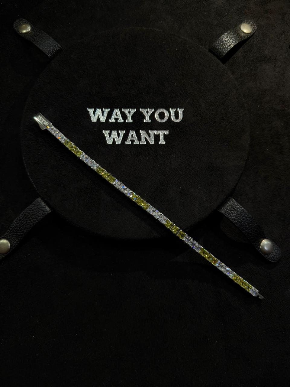 Princess Cut Diamond Tennis Bracelet (Waterproof)