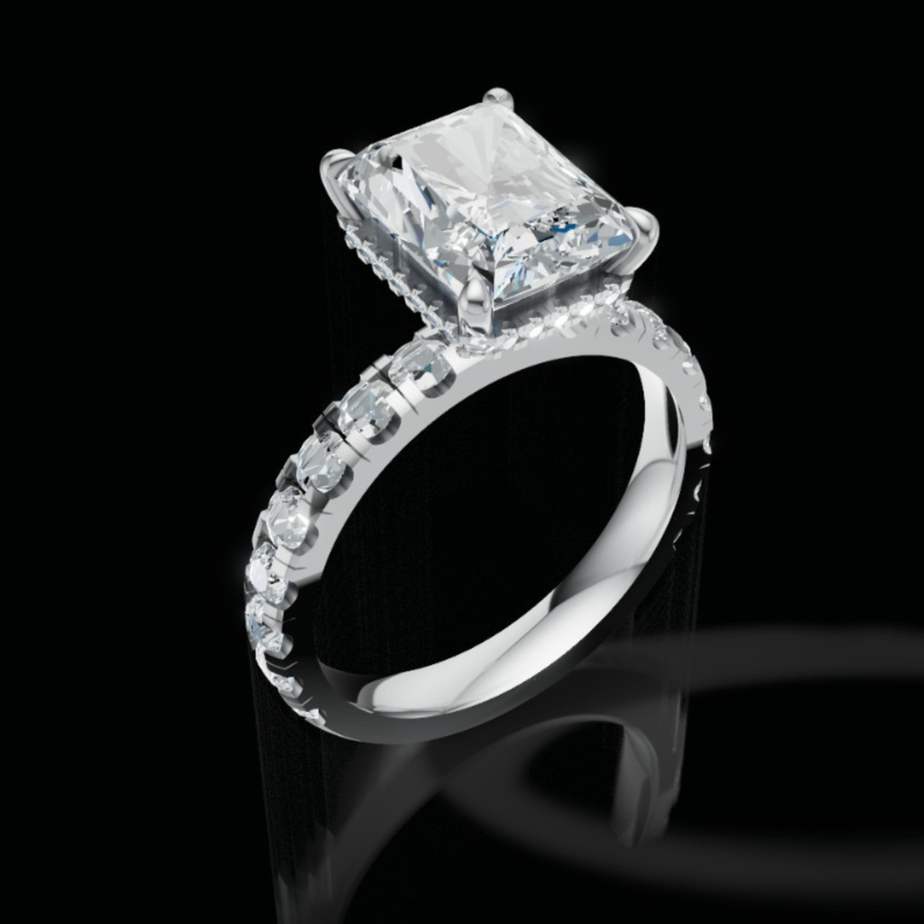 Radiant Moissanite Ring