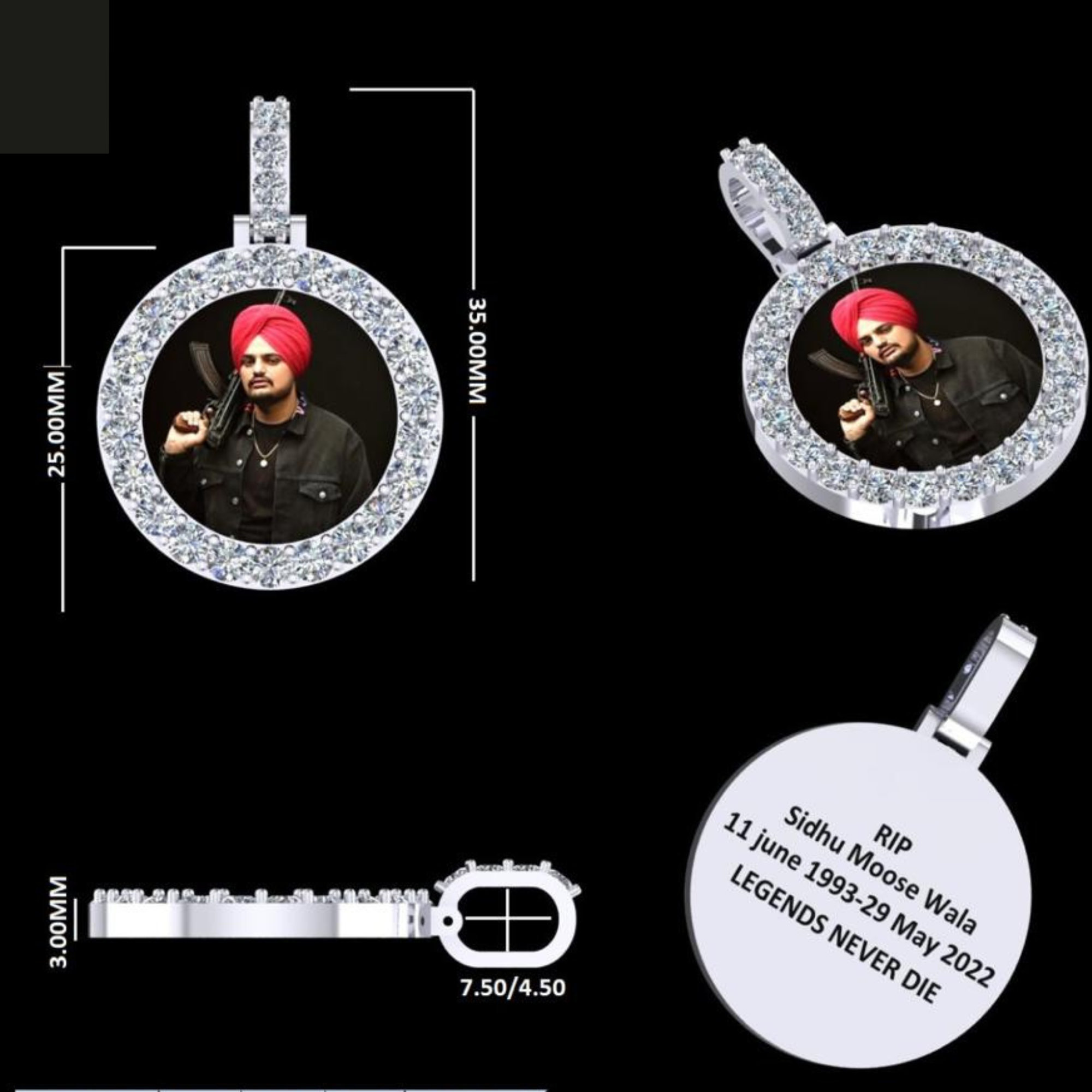 Sidhu Moose Wala Pendant
