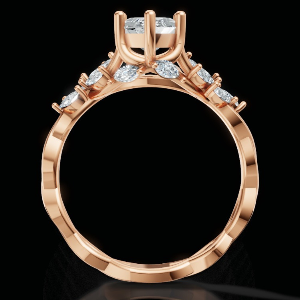 Lumina Rose Glow Marquise Ring