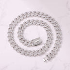 14MM White Gold Cuban Chain