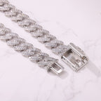 14MM White Gold Cuban Chain