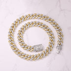 14MM Baguette & Diamond Two Tone Chain