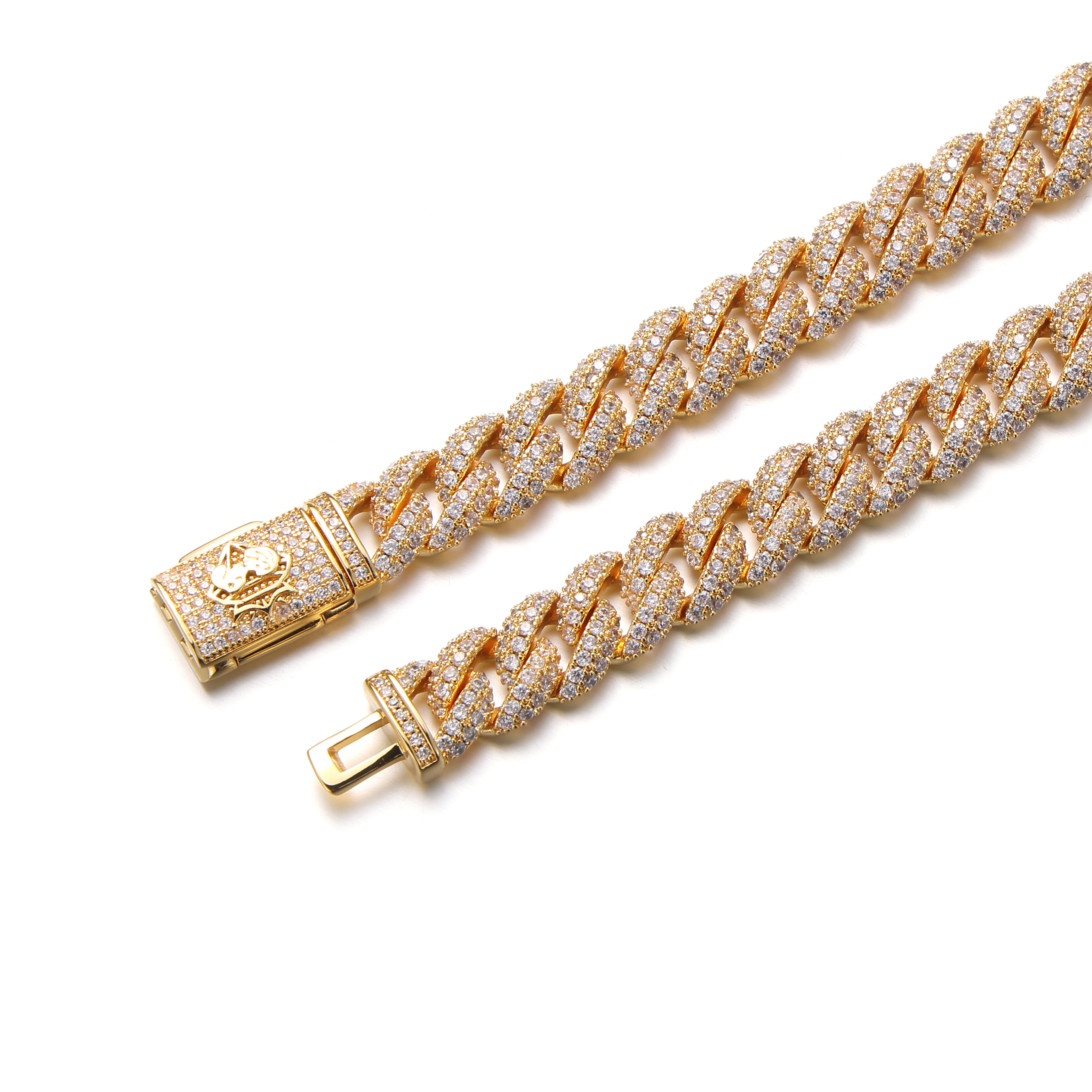 10MM Cuban Yellow Gold Bracelet
