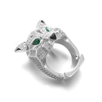White Gold Panther Ring