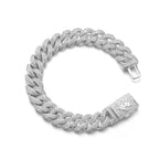 13MM White Gold Cuban Bracelet