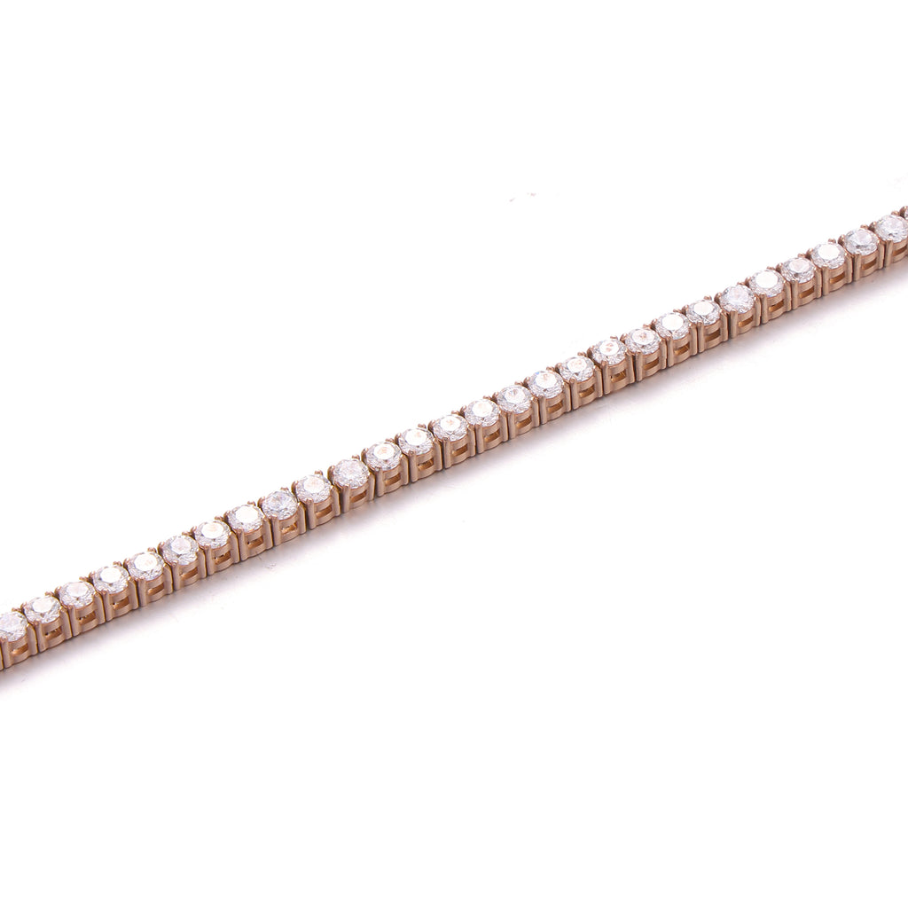 4MM Waterproof Rose Gold Tennis Bracelet