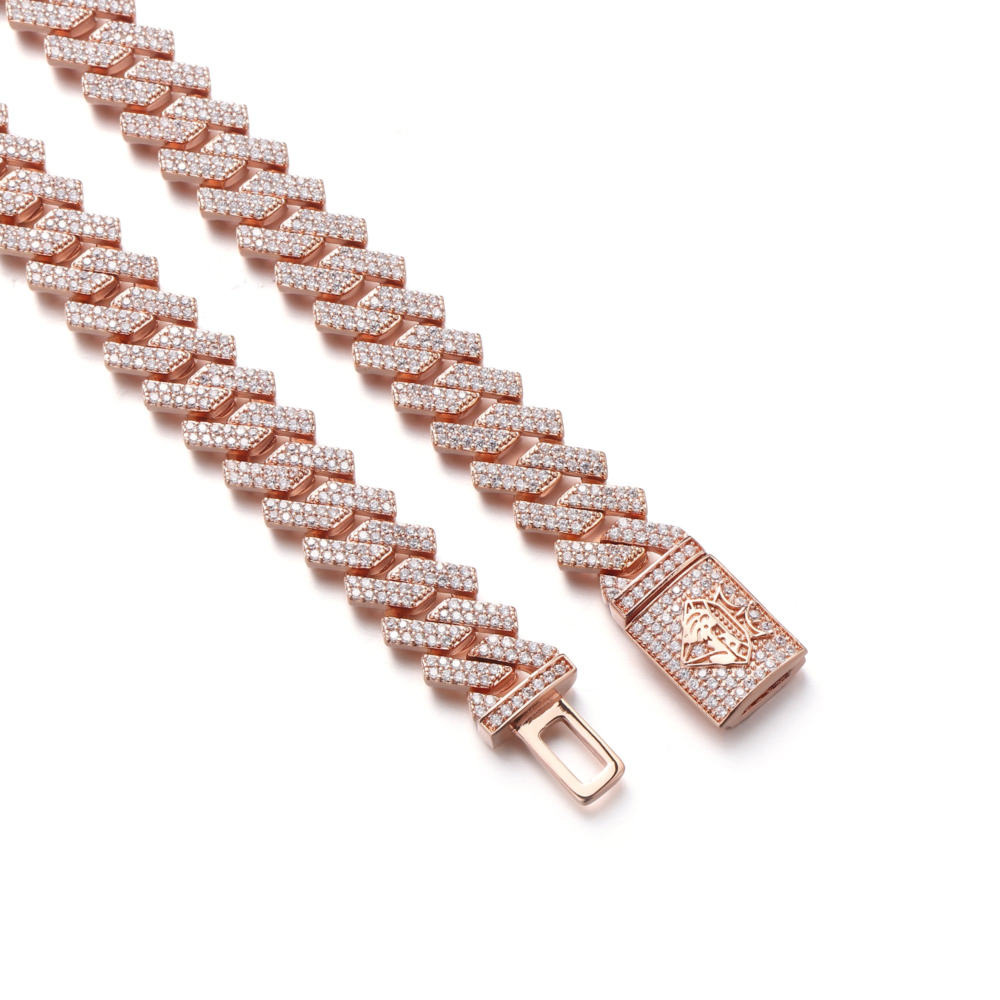 14MM Rose Gold Raised Cuban Chain