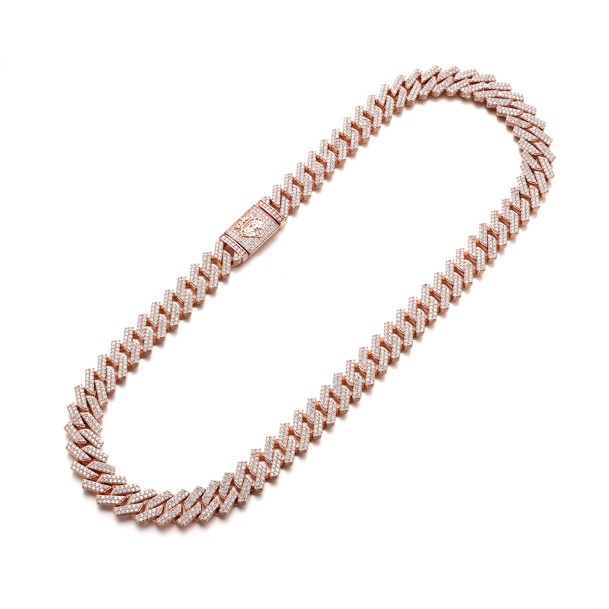 14MM Rose Gold Raised Cuban Chain