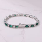 Green Baguette Tennis Bracelet