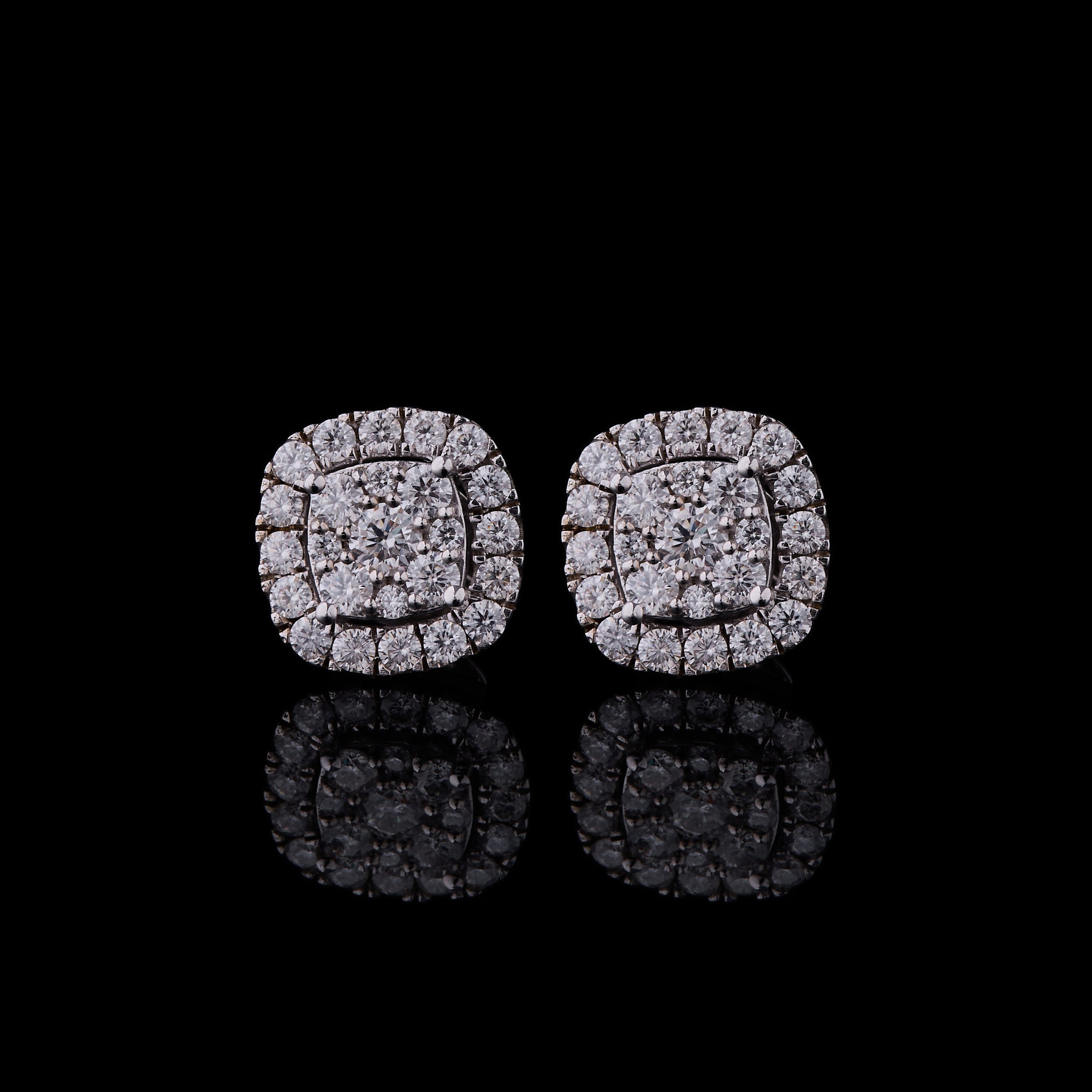 12MM Square Hoop Studs