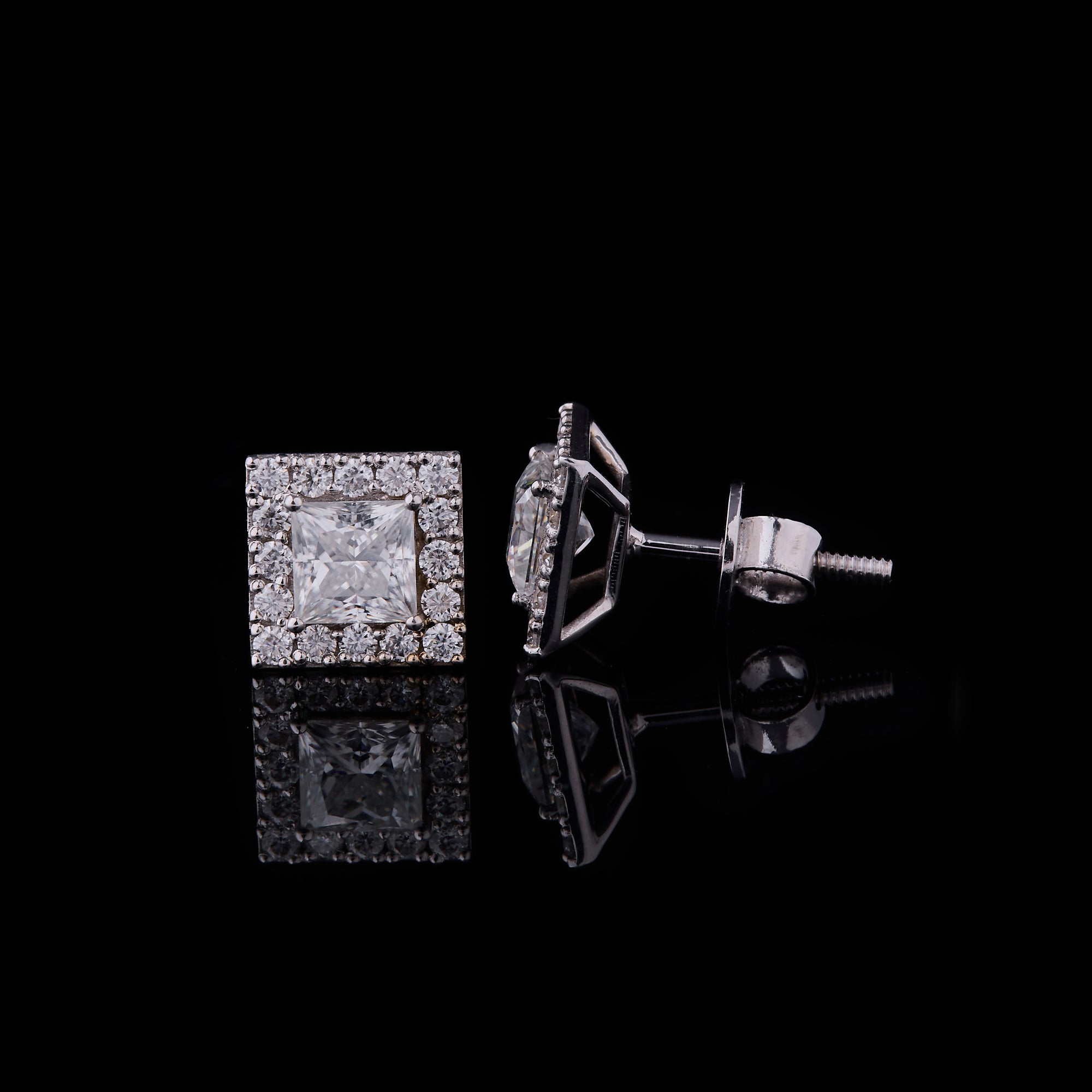 Square Princess Studs
