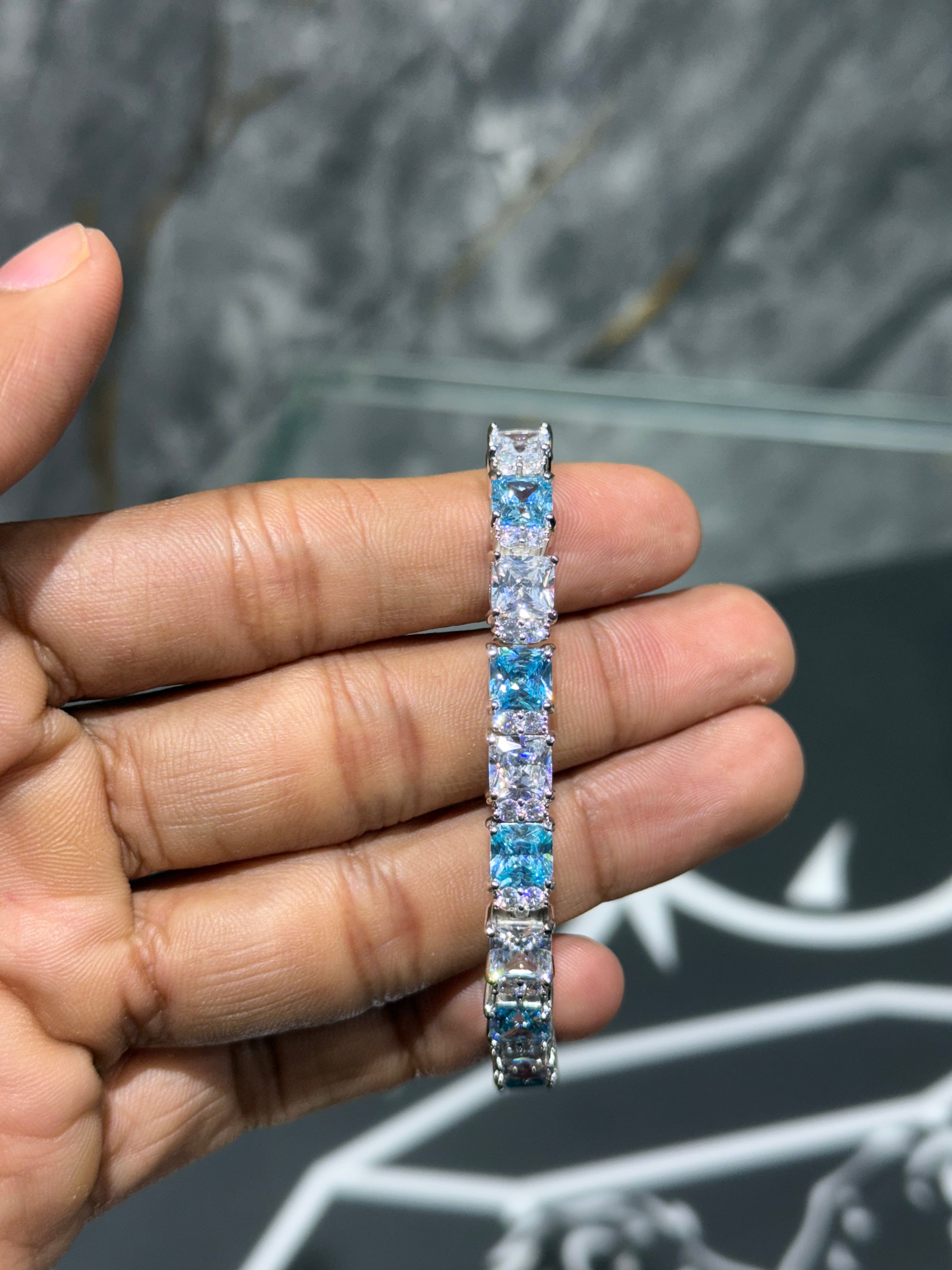 Aqua Marine Tennis Bracelet.