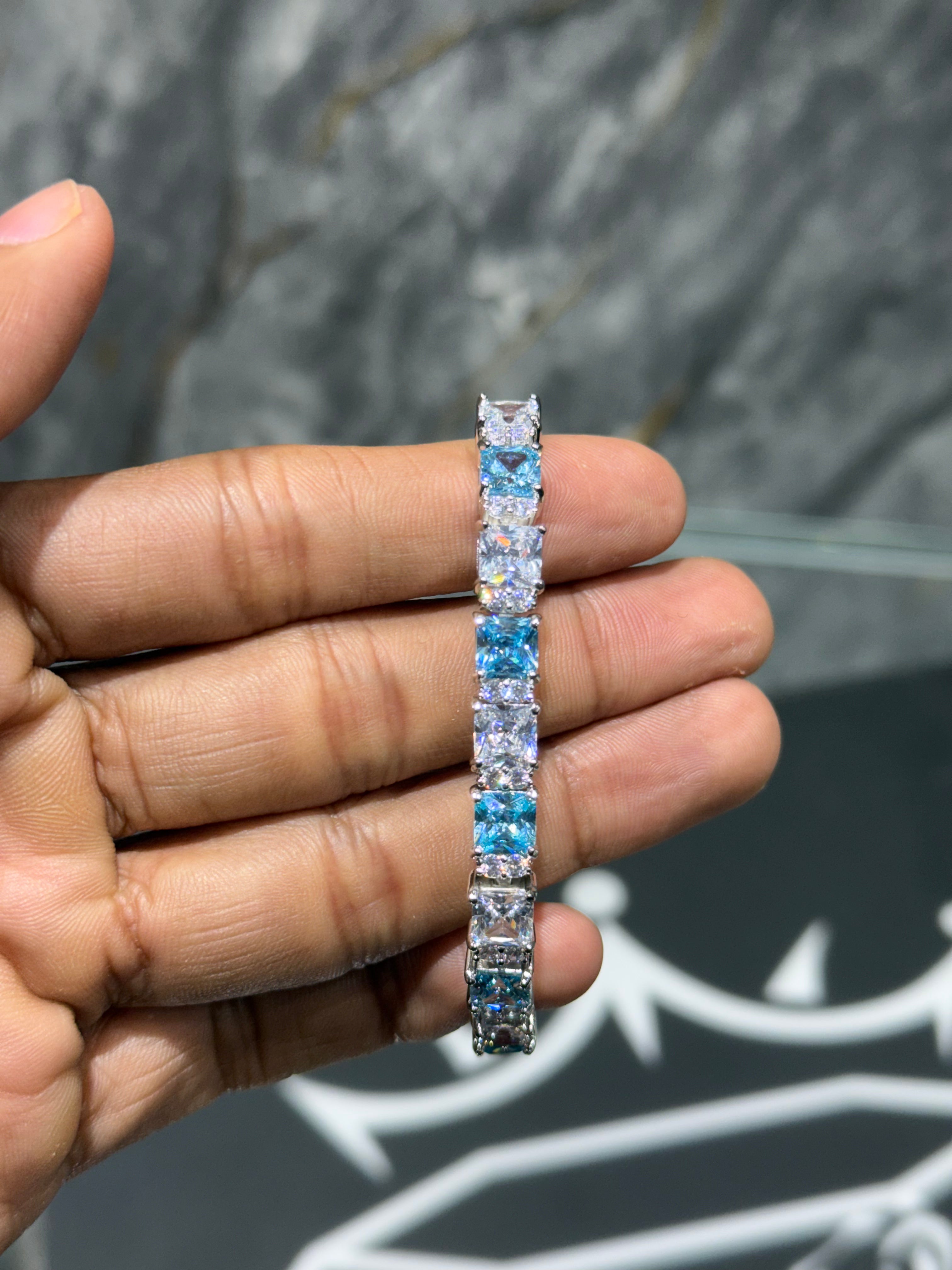 Aqua Marine Tennis Bracelet.