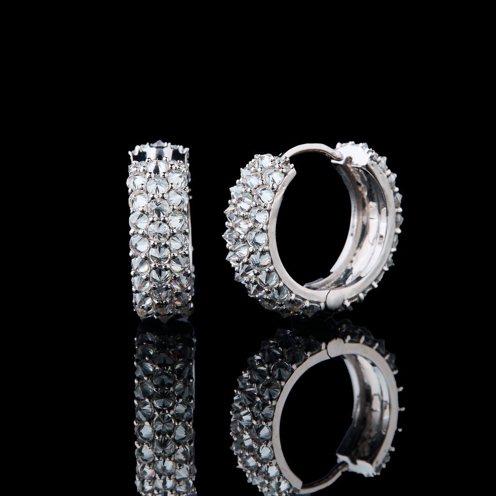 Reverse Moissanite Hoops