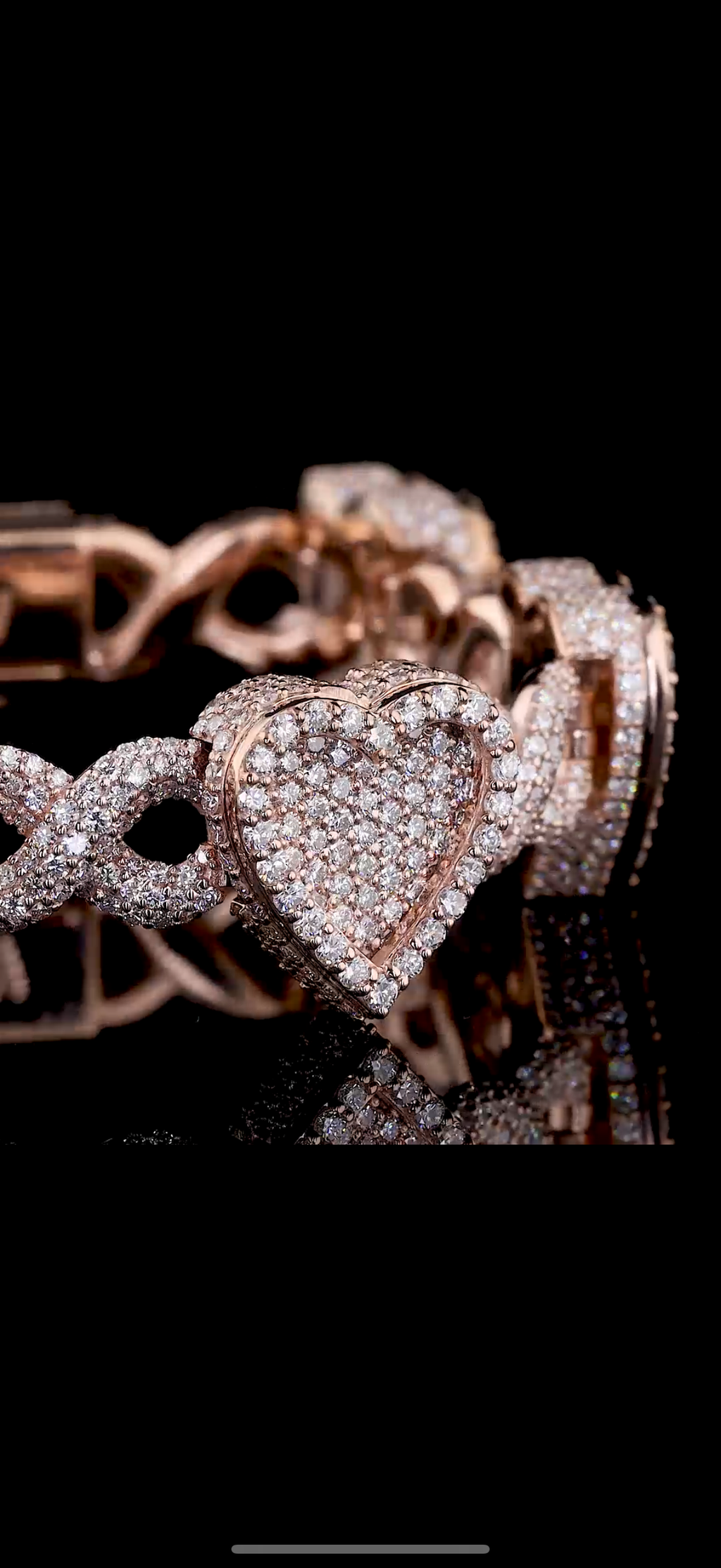 Moissanite Heart Bracelet